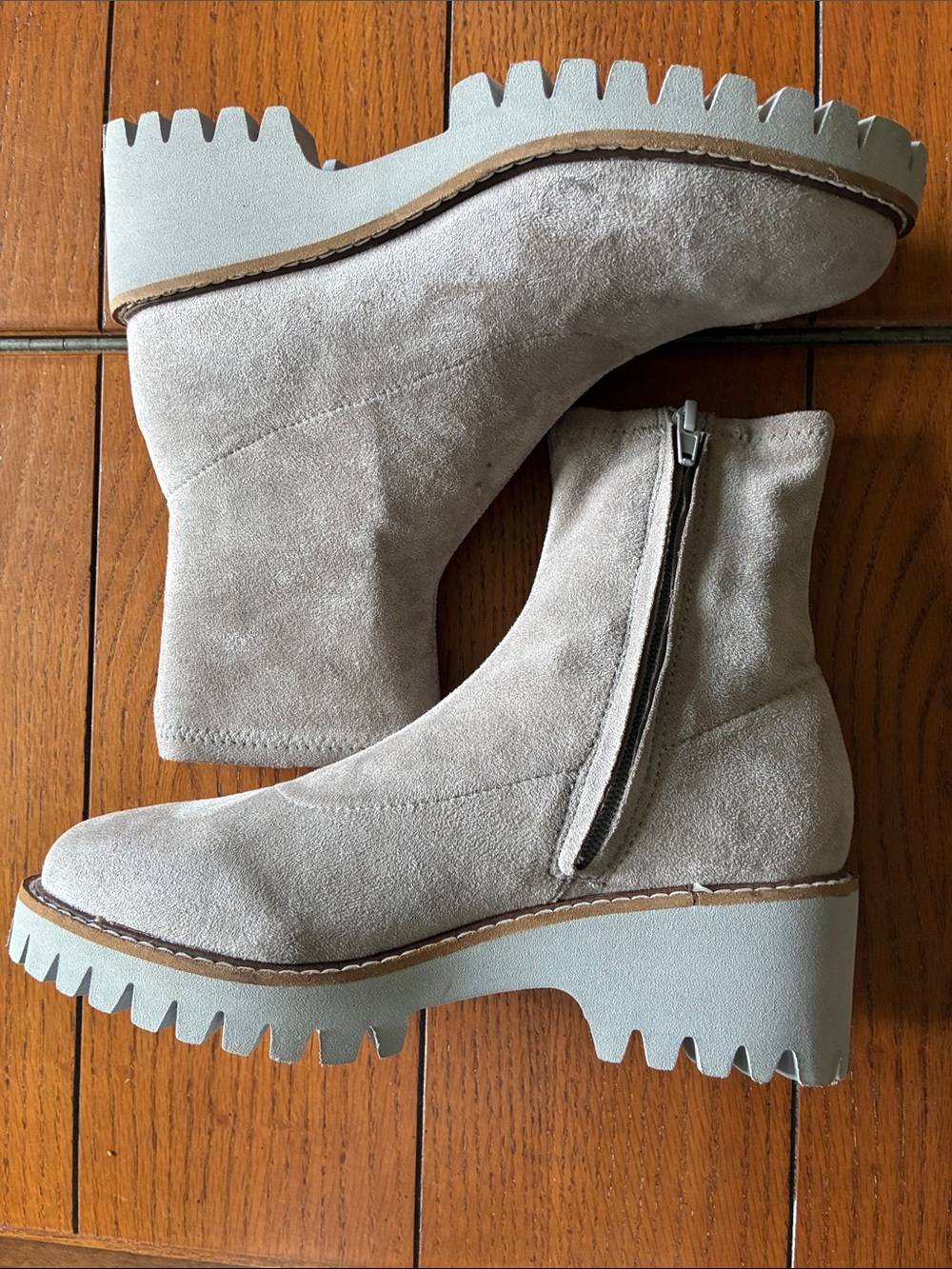 Coconuts by Matisse Light Taupe Suede Platform Ankle Boots